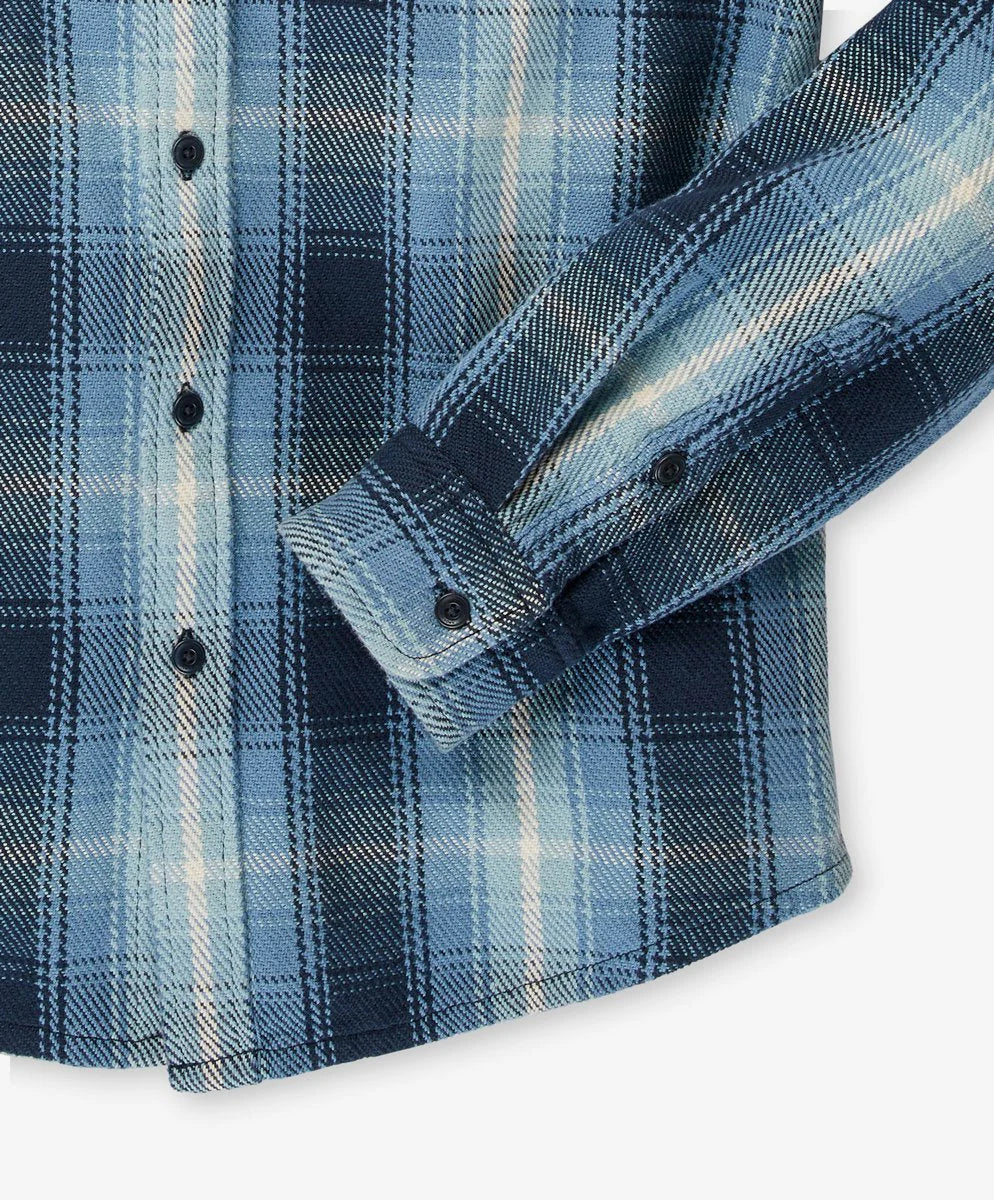Outerknown Chroma Blanket Shirt - Blue Plaid