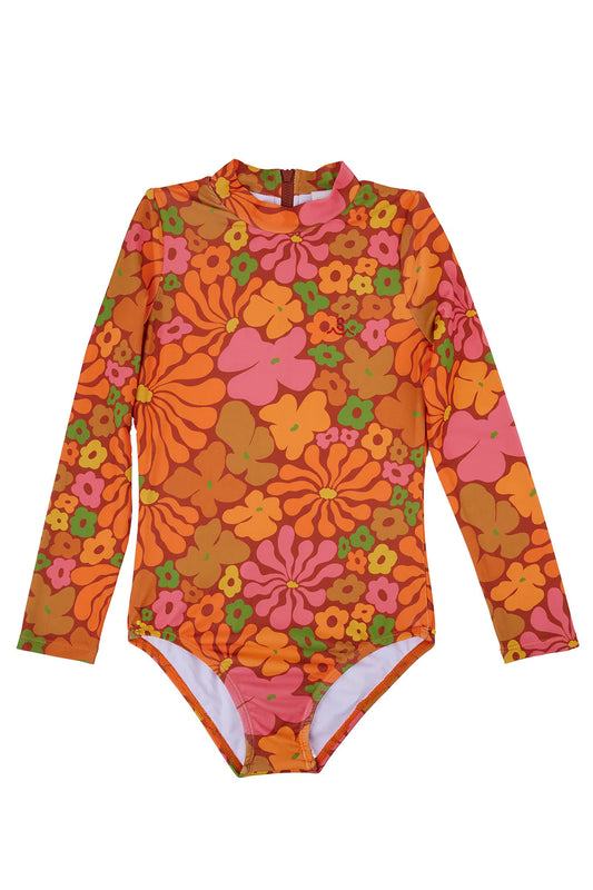 Seaesta Surf Long Sleeve Swimsuit Kids - Fleurs