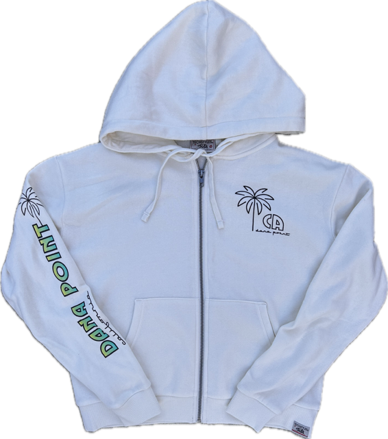 Dana Point Boardwalk Zip Fleece Hoody - Ivory