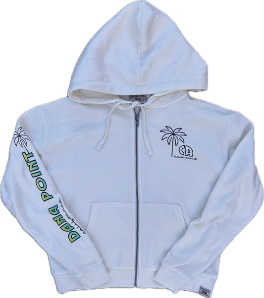 Dana Point Boardwalk Zip Fleece Hoody - Ivory