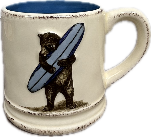 Surf Bear Mug Blue