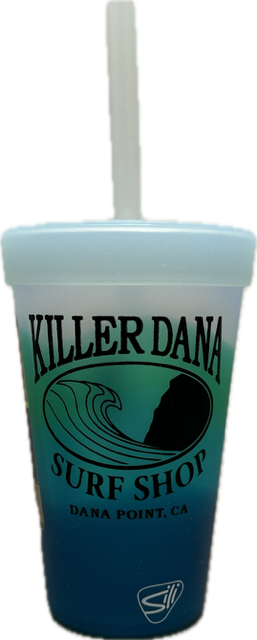 KD Silipint Cup with Straw Blue