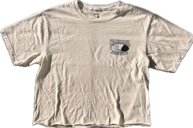 Wave Logo Cropped SS Tee - Cappuccino