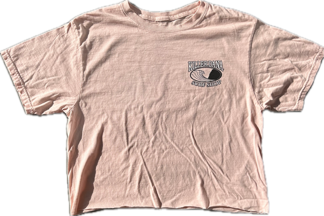 Wave Logo Cropped SS Tee - Pink