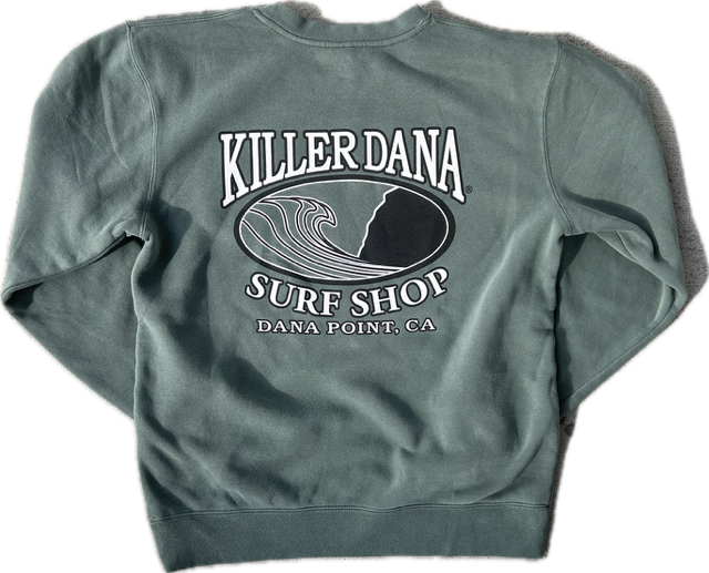 Wave Logo Crew Neck Green