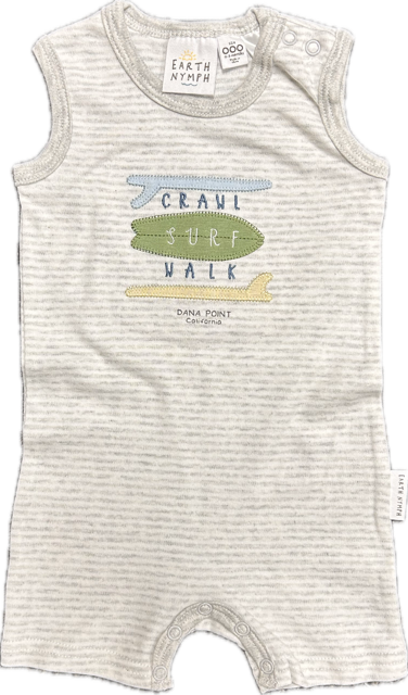 Baby Playsuit Board Stack - White/Grey