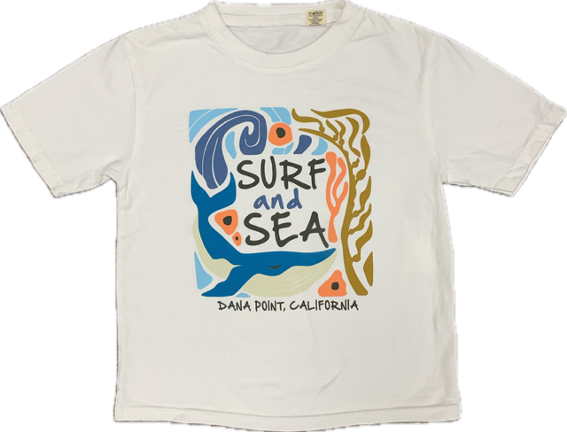 DP Salt Flow SS Tee Youth - Whale/Coral