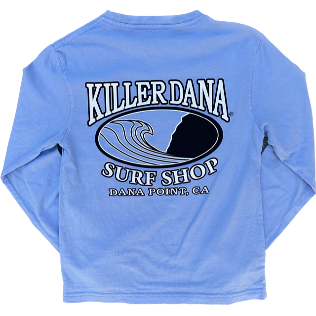 Youth Wave Logo L/S Tee Blue