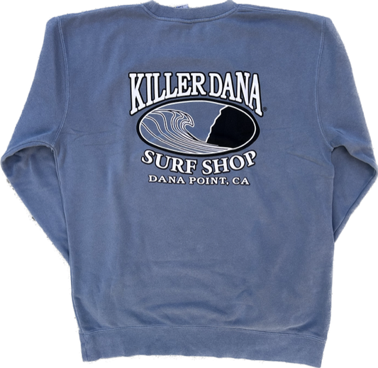 Wave Logo Crew Neck Slate Blue