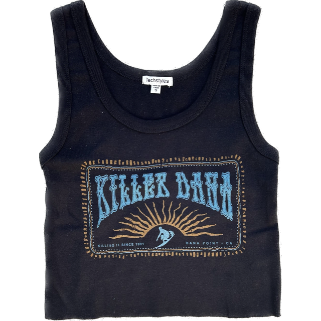 KD Killing It Cropped Tank Black