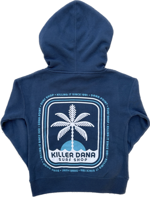 On Edge Youth Zip Hood Blue