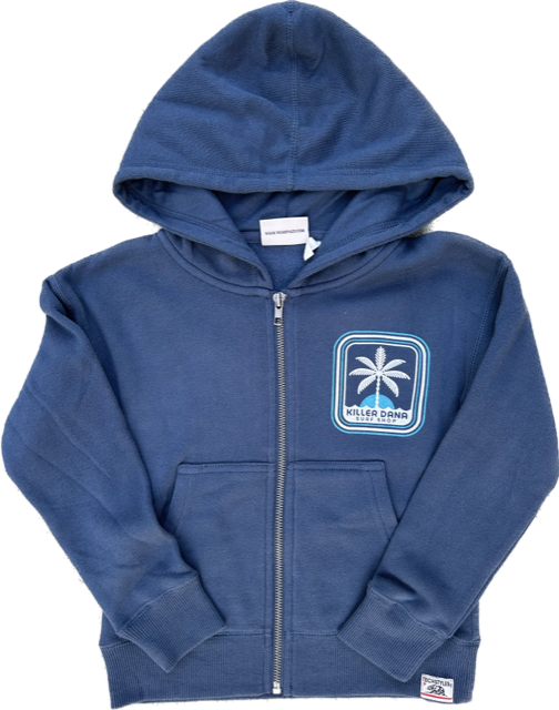 On Edge Youth Zip Hood Blue