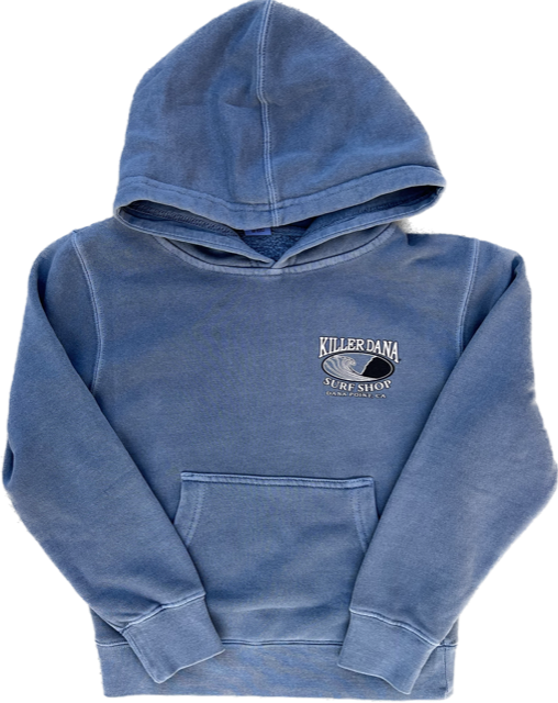 Youth Wave Logo Fleece Hoodie Slate Blue