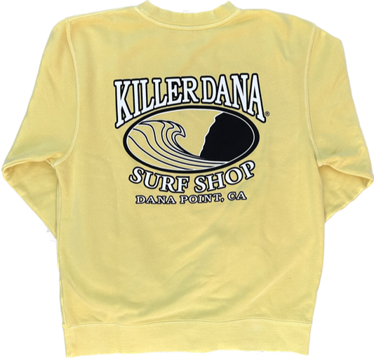Wave Logo Crew Neck Yellow