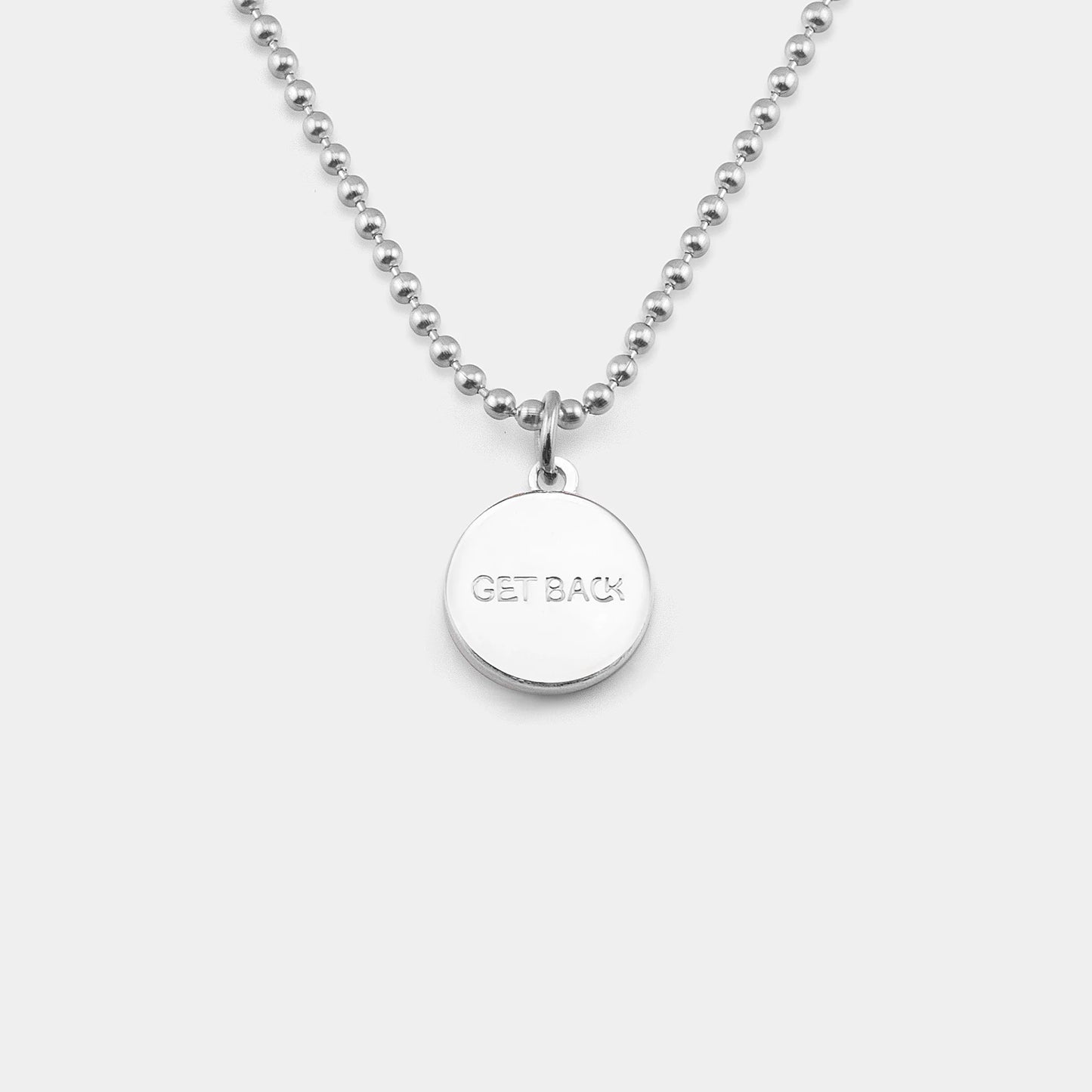 St. Christopher Necklace - Silver/White
