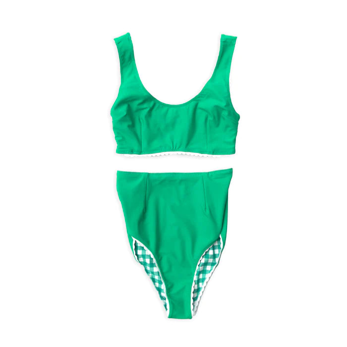 Hammies Gingham Bikini TOP Green