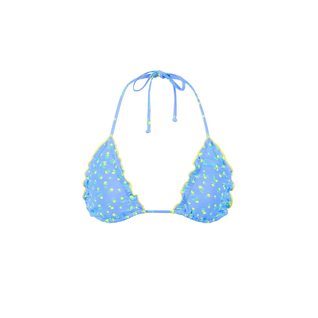 Kula Kinis Lettuce Edge Bralette Bikini Top -Lemon Bloom