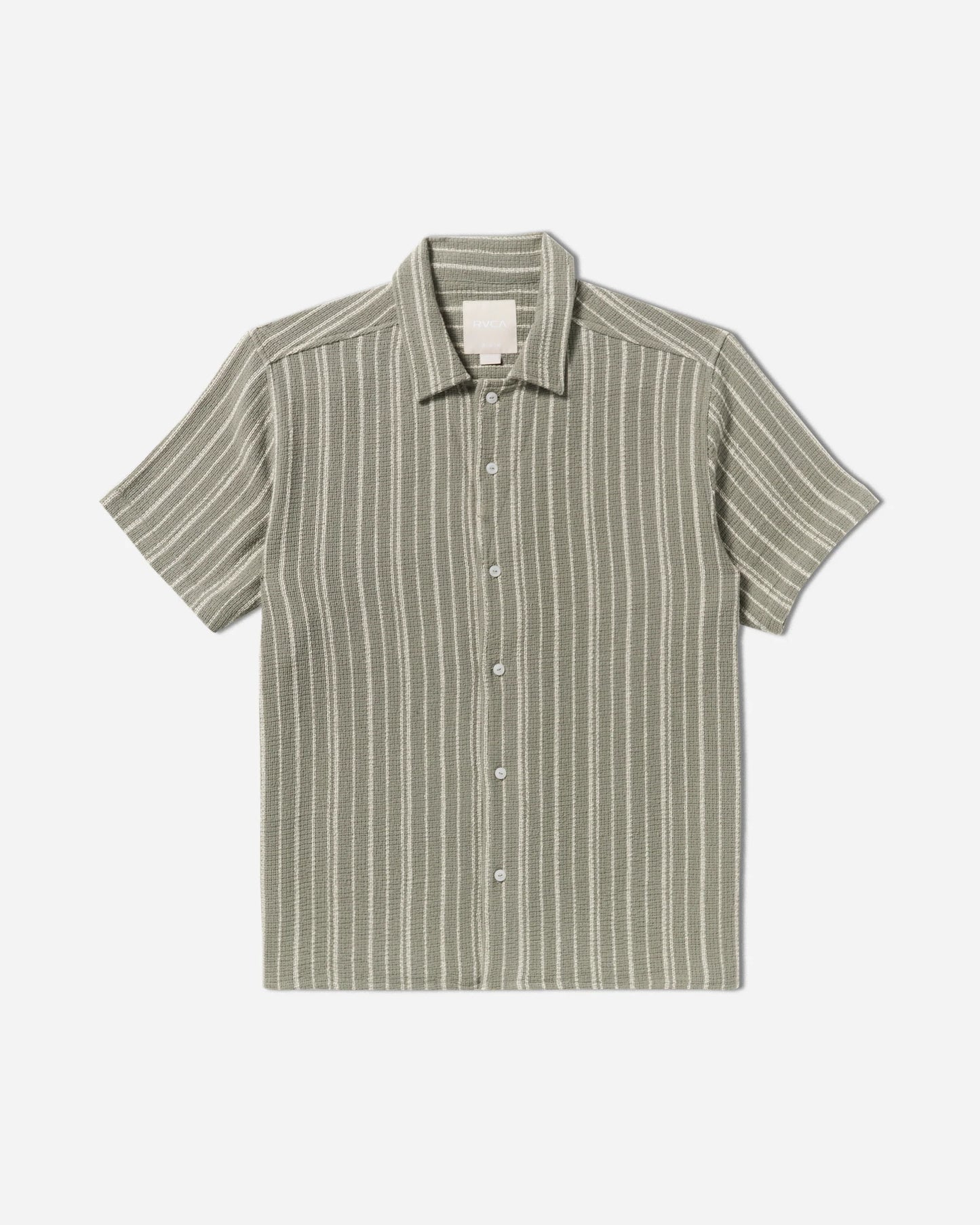 RVCA Vacancy Stripe SS Knit - Olive