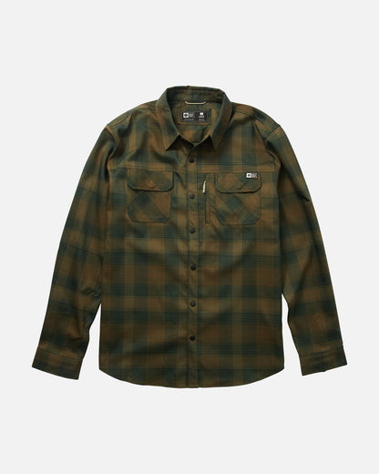 Salty Crew Fathom L/S Tech Flannel - Olive