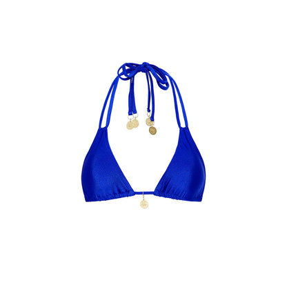 Kulani Kinis Halter Bralette Bikini Top - Blue