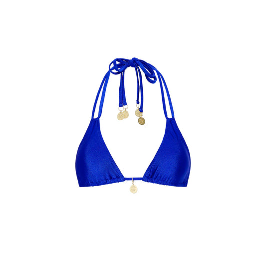 Kulani Kinis Halter Bralette Bikini Top - Blue