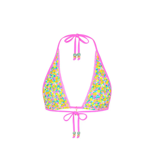 Kulani Kinis Decorative Bind Halter Bikini Top - Hula Honey