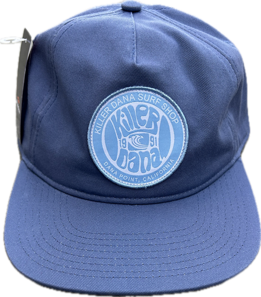 KD Flat Bill Groovy Patch Hat Blue