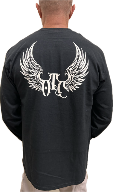 Off The Chain Wings Long Sleeve Tee Black