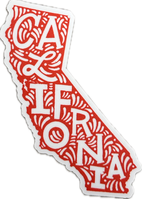 California Colorful Sticker - Red