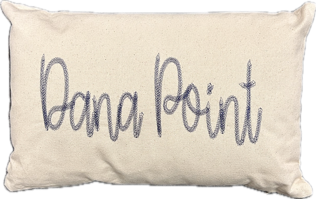 Dana Point Embroidered Pillow