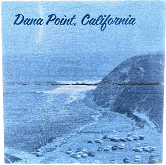 Dana Point California Wood Plank Magnet Blue