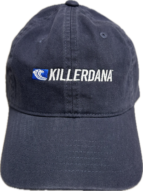 Wave Logo Embroidered Dad Hat - Navy