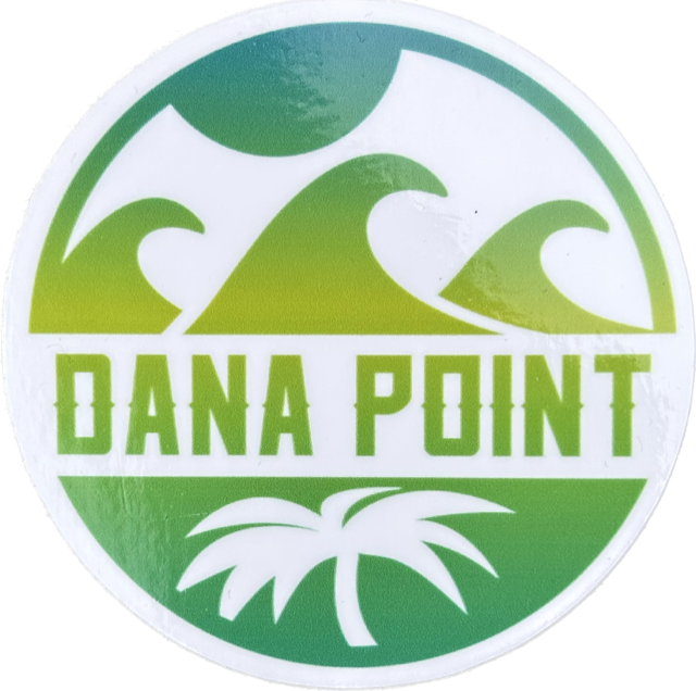 Waves Dana Point Sticker Green