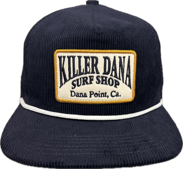 Corduroy Patch Rope Hat - Navy