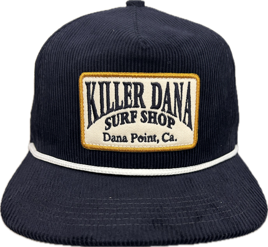 Corduroy Patch Rope Hat - Navy