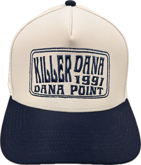 Cut Embroidered Hat - Sand/Navy