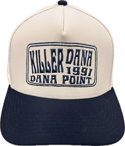 Cut Embroidered Hat - Sand/Navy