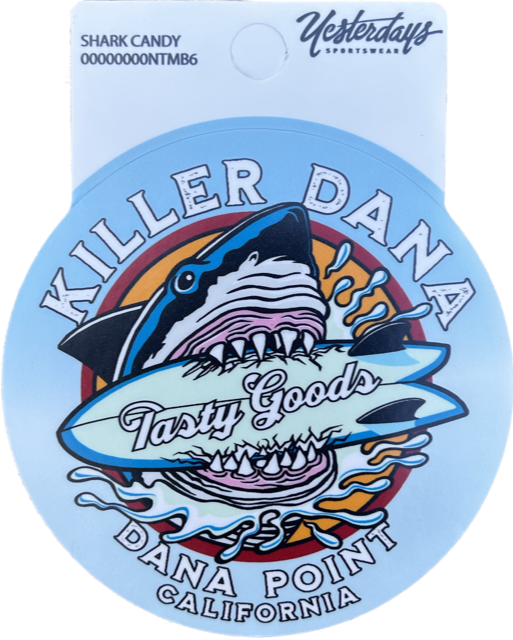 KD Dana Point, California Shark Candy Sticker