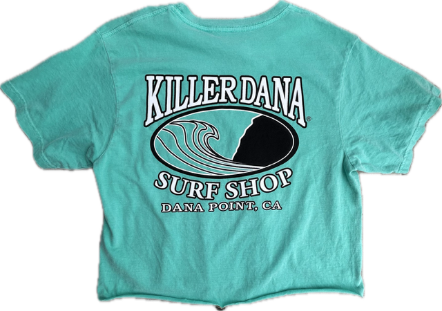 Wave Logo Cropped SS Tee - Seafoam