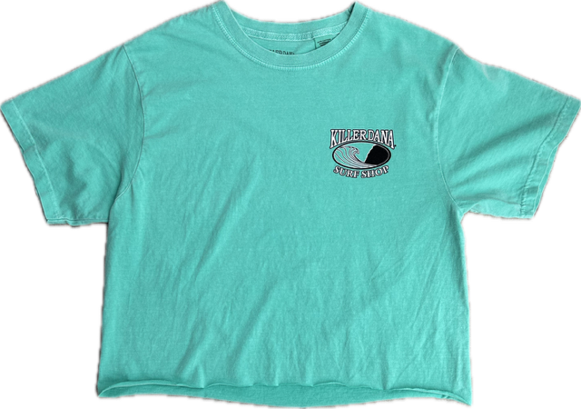Wave Logo Cropped SS Tee - Seafoam