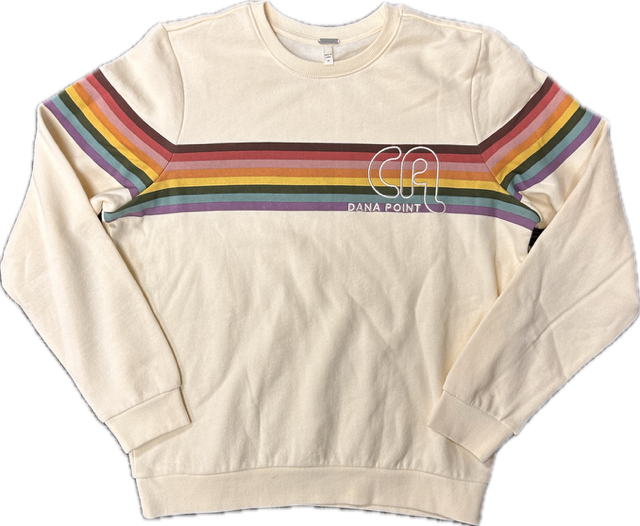 Chill Stripe Dana Point Fleece Crew - Oat