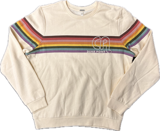 Chill Stripe Dana Point Fleece Crew - Oat