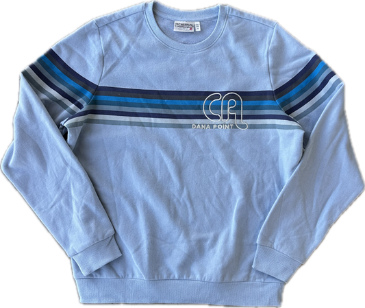 Chill Stripe Dana Point Fleece Crew - Blue