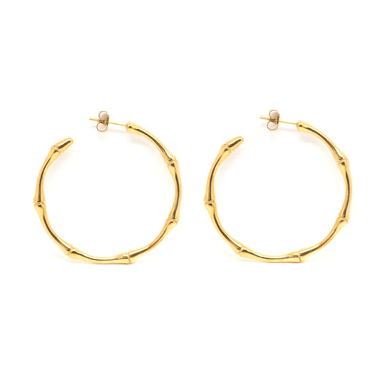 Salty Cali Bamboo Hoops Earrings