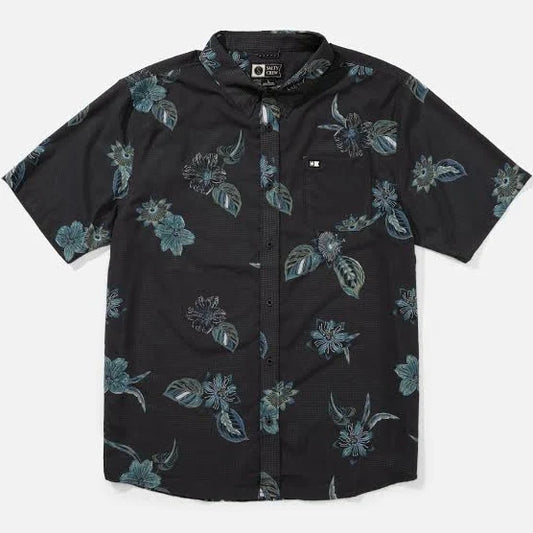 Salty Crew Breezer Perferated SS Woven - Black