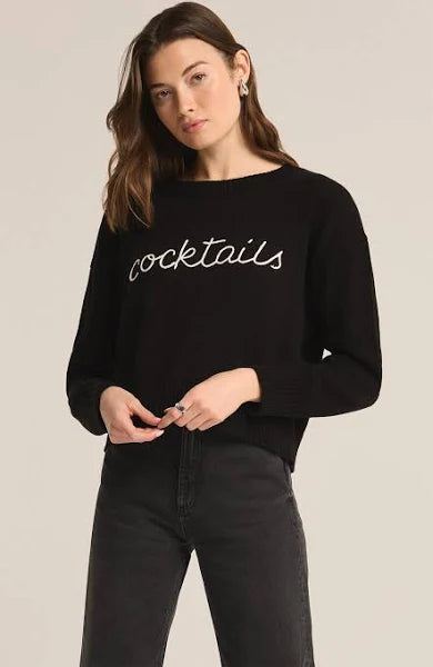 Z Supply Cocktails Sweater - Black