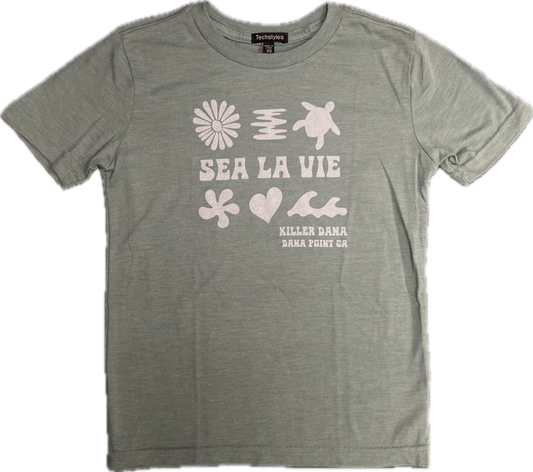Sea La Vie SS Tee Youth - Moss