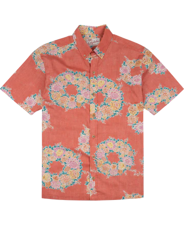 Kahala Maui Wreath SS Shirt - Coral