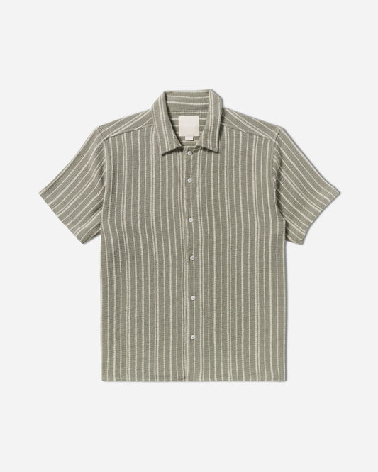 RVCA Vacancy Stripe SS Knit - Olive