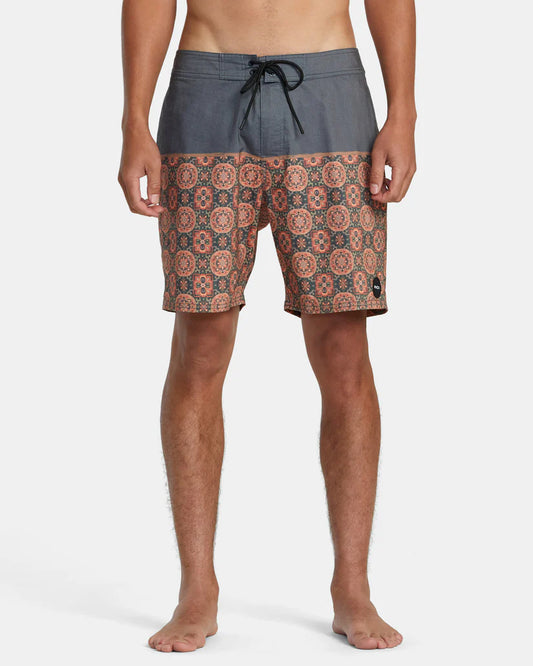 RVCA County Trunk Boardshorts Burnt Olive